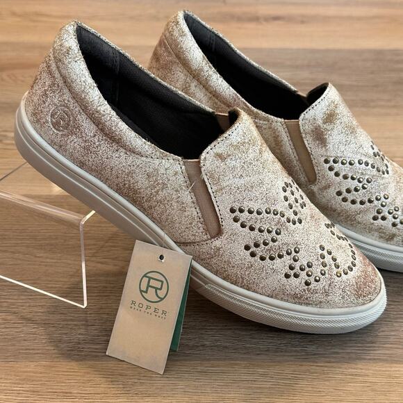 NWT Roper Womens 8 Mane Phoenix Slip On Leather Sneaker Shoes Western Equestrian - Picture 4 of 9